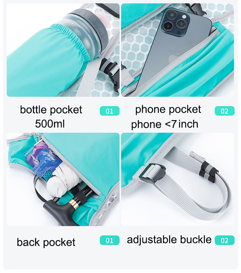 Running Gear Marathon - Lightweight Running Vest Phone Holder with