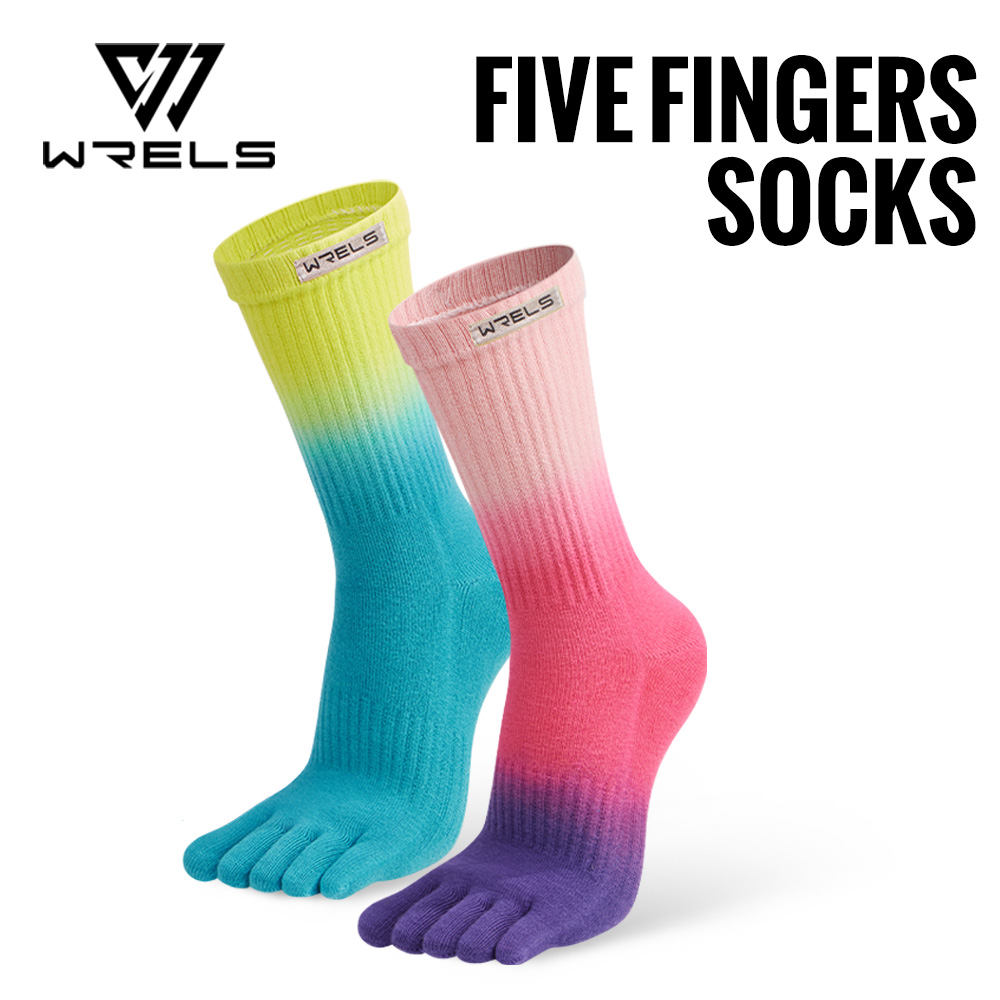 Running Gear Marathon - WRELS Toe Socks Cotton Athletic Running