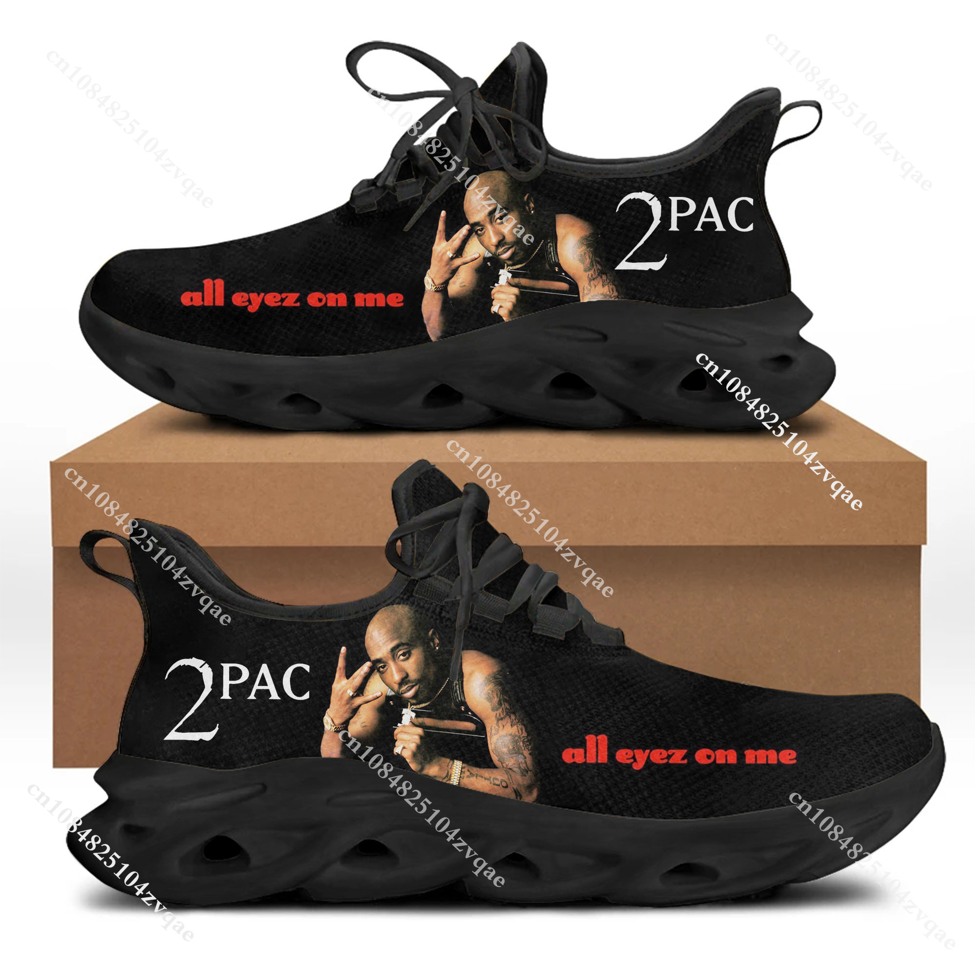 Running Gear For Women - Tupac Rapper 2Pac Flats Sneakers Hip