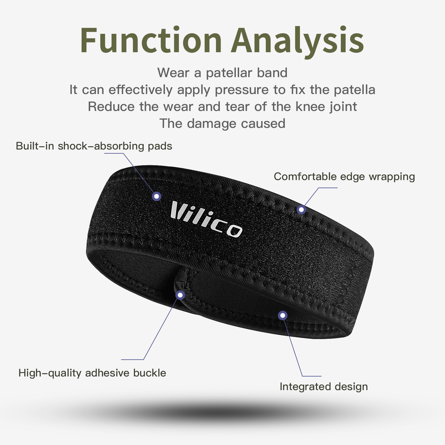 1PC Patella Kneecap Band Silic - Running Gear Parts recensie en prijs